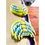 Vintage Fish Earrings Pierced Blowfish Tropical Islands Beach Vacation C… Photo 5