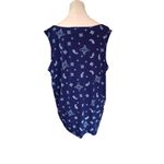 Women's Belle Blue Pattern Tank Top Photo 2