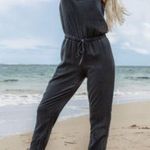 Bella Dahl  Sleeveless Jumpsuit Vintage Black Tencel Size Medium Photo 0