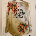 Rebecca Malone “All the Jingle Ladies” Christmas Large Blouse. 2405 Photo 0