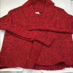 Ambiance Red Knit Cardigan Photo 6