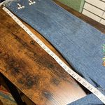 Vintage Embroidered Blue Jeans floral seashells flowers Size 12 Photo 9