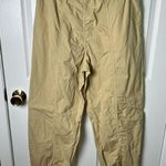 Ganni Womens Straight Leg Organic Cotton Cargo Beige Pull On Trousers L Photo 7