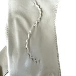 Vintage Ivory Cream Leather Gloves Sz 6.5 Rope Detail on Top, Original Sleeve Photo 1