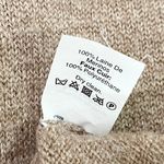 J.Crew Factory Merino Wool Faux Leather Pockets Sweater Brown Women’s Small Photo 9