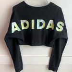 Adidas  Black & Tie Dye Logo Crew Cropped Sweatshirt Photo 3