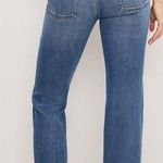 Good American  Good Curve Straight Jeans Medium Wash Fray Pockets Size 26 | 2 Photo 1