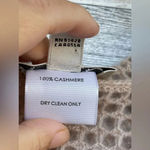 White+Warren Cardigan Womens Cashmere Open Beige Black Stripe Tie Hooded small Tan Photo 4