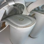 Olivia James white platform sandals size 8.5 high heel Photo 13