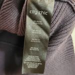 City Chic Long Sleeve Off Shoulder Rib Knit Pullover Lean In Sweater Gray 16 Photo 6