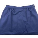 Pendleton Vintage  Skirt Women's Pure Virgin Wool Navy Blue Size 8 Petite USA Photo 3
