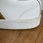 Adidas  Cloudfoam White and Gold Striped Sneakers Size 8.5 Athletic Metallic Photo 3