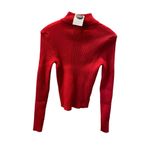 Forever 21  Red Ribbed Turtleneck Sweater Long Sleeve Lightweight Knit L Photo 7