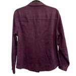 Evan Picone Evan-Picone Purple Button Down Faux Suede Blouse Y2K Photo 1
