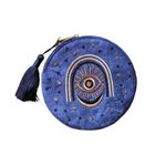 Goddess Provisions Radiating Intuition Third Eye Velvet Circle Pouch Tassel Photo 1