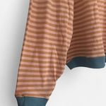 Free People Classic Striped Crewneck Sweatshirt Tangerine Combo Oversized XL NEW Photo 7