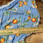 Torrid  Maxi Textured Woven Double Slit Maxi Dress‎ Orange Groves Fruit Blue 4X Photo 6