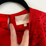 203 Aijek Mae Ruffled Long Sleeve Lace Dress Red Size 2 Photo 2