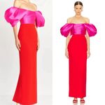 Solace London 🆕 Sian Colorblock Maxi Dress Red Sz 0 US Photo 1