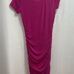 Babaton  Aritzia Hot Pink Bodycon Lined T-shirt Mini Dress Size XS Tencel Photo 0