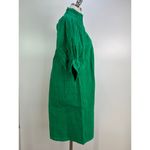 Never A Wallflower High Neck Dress Kelly Green Woven Cotton Size XS Photo 3