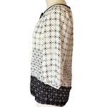 Black Rainn Ladies Black & White Boho Chic Blouse ~ Tassels ~ Women's Size Med. Photo 2