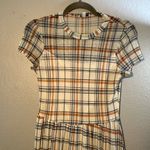 As You Wish As U Wish Plaid Maxi Dress - Blue and Orange Striped SZ M Short Sleeve Tee Lace Photo 3