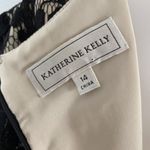 Katherine Kelly Formal Dress 15 Black Lace Midi Short Sleeve Cocktail Size 14 Photo 6