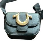 True Religion Women's Black Horseshoe Logo Crossbody Bag Photo 6