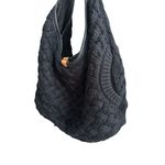 UGG AUSTRALIA Black Knit Sweater Shoulder Hobo Bag Photo 9