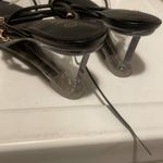 Allegra K  black lucite sandals size 10 wedge 2.5 inches Photo 5