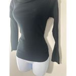 ZARA  Black Cowl Neck Long Sleeve Knit Top Women Size L Photo 2
