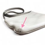 Calvin Klein Michael Kors Riley Crossbody Bag Handbag Med Pebble Gray Leather Photo 6