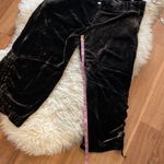 T Tahari Brown Cropped Wide Leg Pants EUC Sz 4 Silk Velour/Velvet Photo 7
