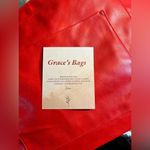 Red vegan handbag: brand new in package large faux leather bag by Grace Photo 11