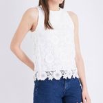 Maje Top Ivory Lidony Floral Lace White Womens Size Medium 2 New Photo 0