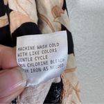 Rachel Zoe  Black Tan Linen Button Down Shirt Womens L Tie Front Beachy Summer Photo 2