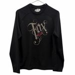 Fox Racing Black Textured Crew Neck Long Sleeve Jersey Shirt Top Womens Large Photo 4