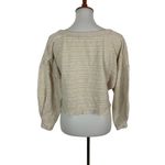 Free People Tan Crop Top XS Long Sleeve Boho Casual Y2K Festival Cute Photo 1