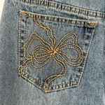 Love Shack Fancy  Kala Flare Jeans High Rise Bow Detail Montauk Blue Size 25 New Photo 8