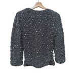 Joseph Ribkoff  Womens Silver Metallic Sequin Textured Jacket Size 8 Full Zip Photo 1