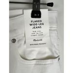 Madewell  Flared Wide Leg Jeans Size 27 High Rise Magic Pockets Cropped Raw Hem Photo 2