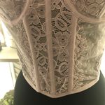 Forever 21 Cropped Top Bustier Cami Corset Sheer Floral Lace Violet/Lavender M Photo 7