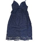 Guess  Blue Lace Mini Dress Sweetheart Neckline Photo 1