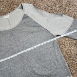 live love dream Grey Sweater Pullover Cold Shoulder Women Size Large Distressed Gray Photo 3