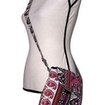 Crossbody purse adjustable strap zip closure credit card ID holder inside Pink Photo 0