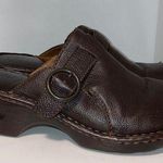 Björndal Bjorndal KellyAnne Leather Clogs Mules Buckle Slides 9 Kelly Anne Brown Leather Photo 0