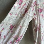 Love Shack Fancy 🤍✨ Merida Pink Floral Lace Button Down Blouse Photo 5