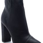 New Black Snakeskin Booties Photo 1