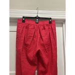 Anthropologie Cartonnier  Linen Blend Crop Wide-Leg Pant Pull-On Pink Size Small Photo 8